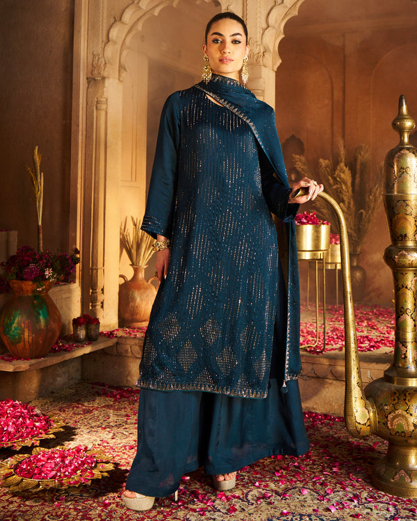 Ready to wear - Peacock Blue L200